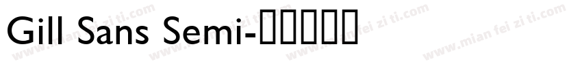 Gill Sans Semi字体转换